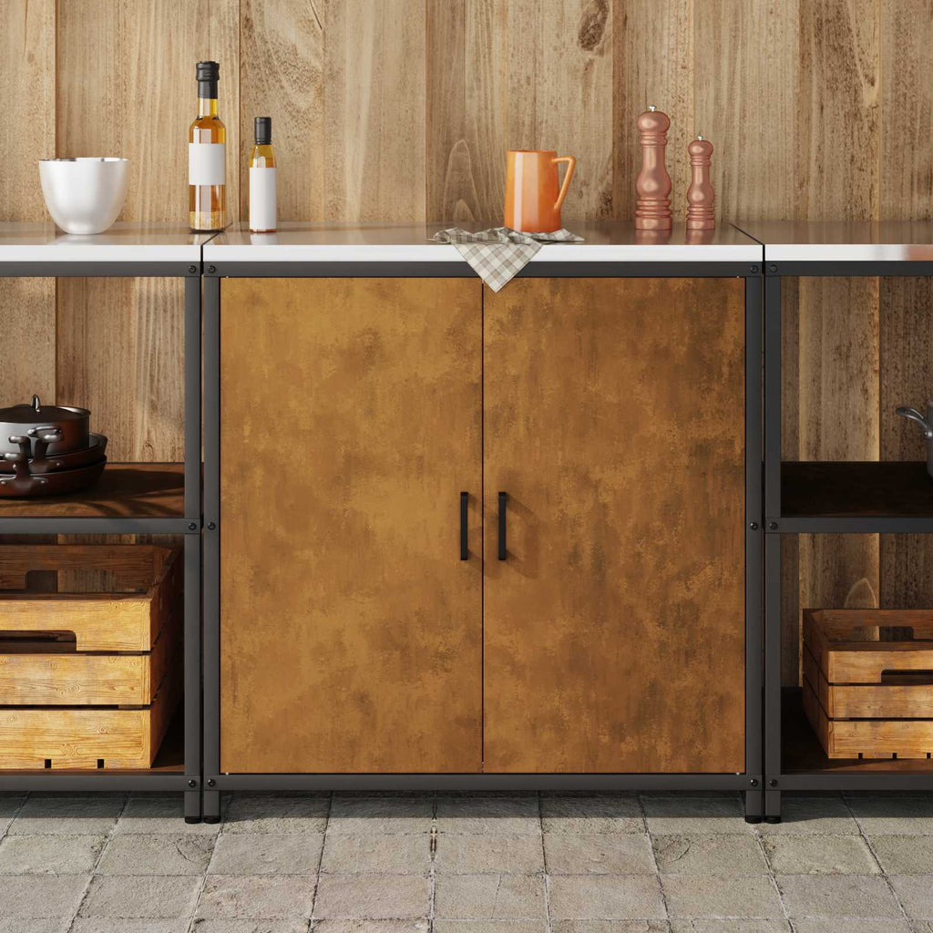 vidaXL Przechowywanie w kuchni HATTEM Rdzawy 90 x 50 x 92 cm Stal
