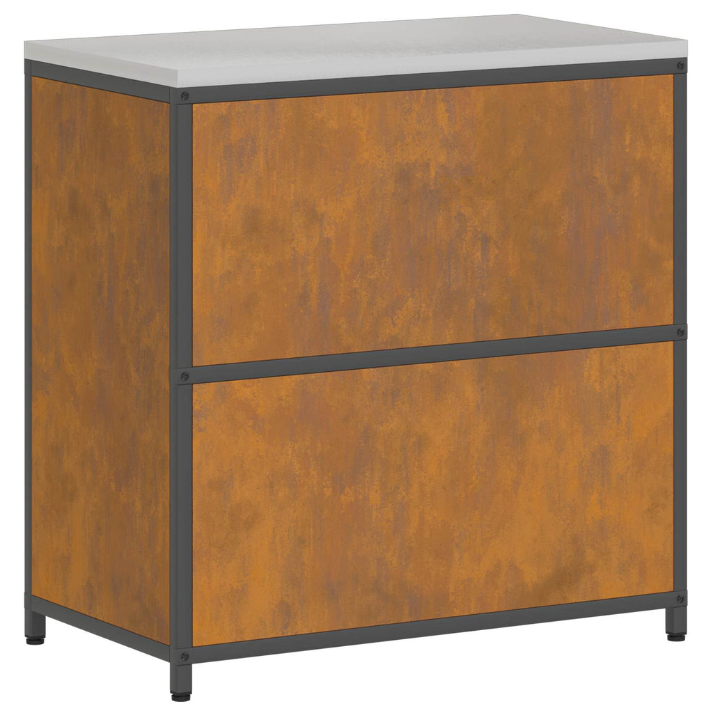 vidaXL Przechowywanie w kuchni HATTEM Rdzawy 90 x 50 x 92 cm Stal