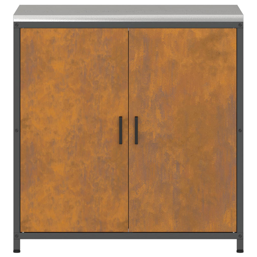 vidaXL Przechowywanie w kuchni HATTEM Rdzawy 90 x 50 x 92 cm Stal