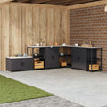 vidaXL Przechowywanie w kuchni HATTEM Czarny 60 x 50 x 92 cm Stal