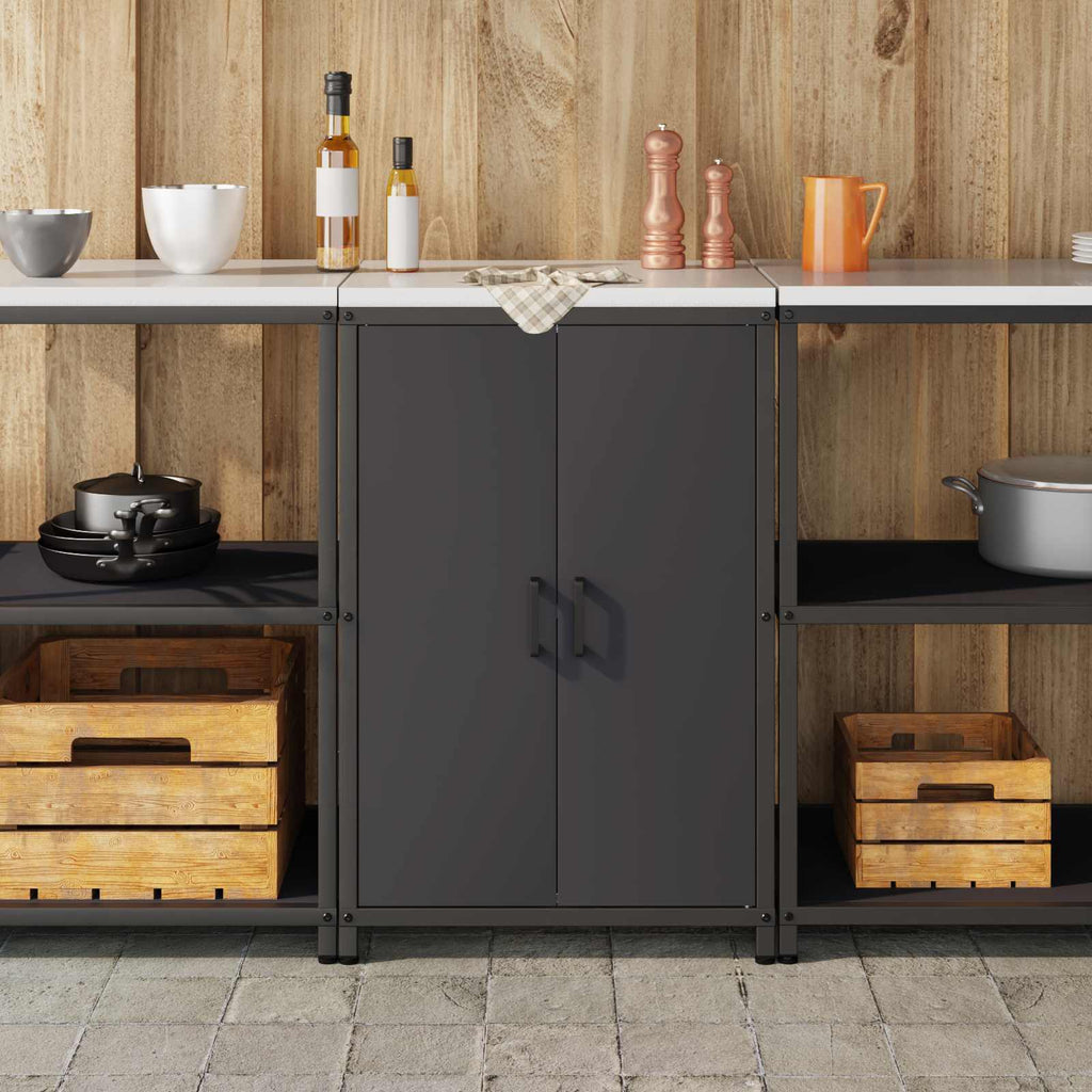 vidaXL Przechowywanie w kuchni HATTEM Czarny 60 x 50 x 92 cm Stal