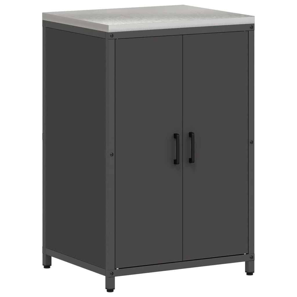 vidaXL Przechowywanie w kuchni HATTEM Czarny 60 x 50 x 92 cm Stal