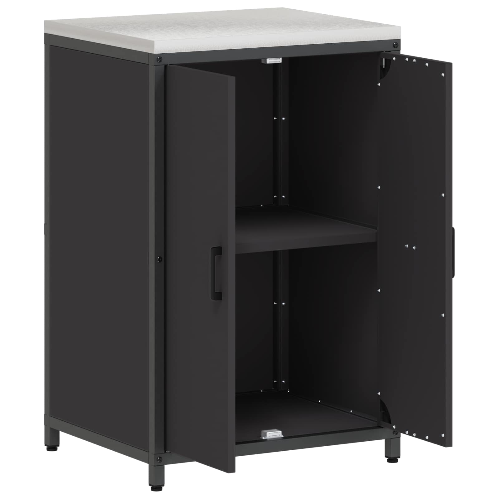 vidaXL Przechowywanie w kuchni HATTEM Czarny 60 x 50 x 92 cm Stal