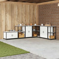 vidaXL Przechowywanie w kuchni HATTEM Biały 60 x 50 x 92 cm Stal