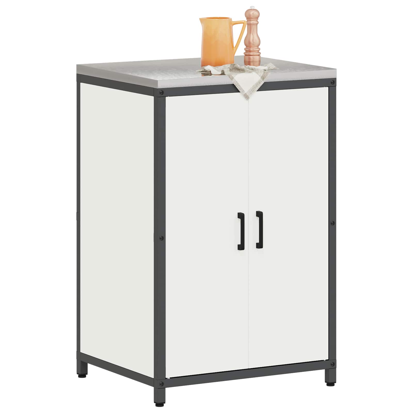 vidaXL Przechowywanie w kuchni HATTEM Biały 60 x 50 x 92 cm Stal