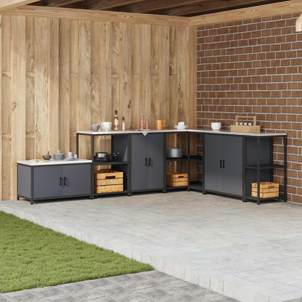 vidaXL Przechowywanie w kuchni HATTEM antracytowy 60 x 50 x 92 cm Stal