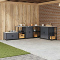 vidaXL Przechowywanie w kuchni HATTEM antracytowy 60 x 50 x 92 cm Stal