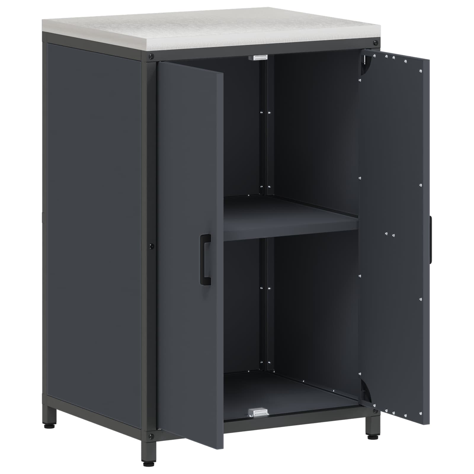 vidaXL Przechowywanie w kuchni HATTEM antracytowy 60 x 50 x 92 cm Stal