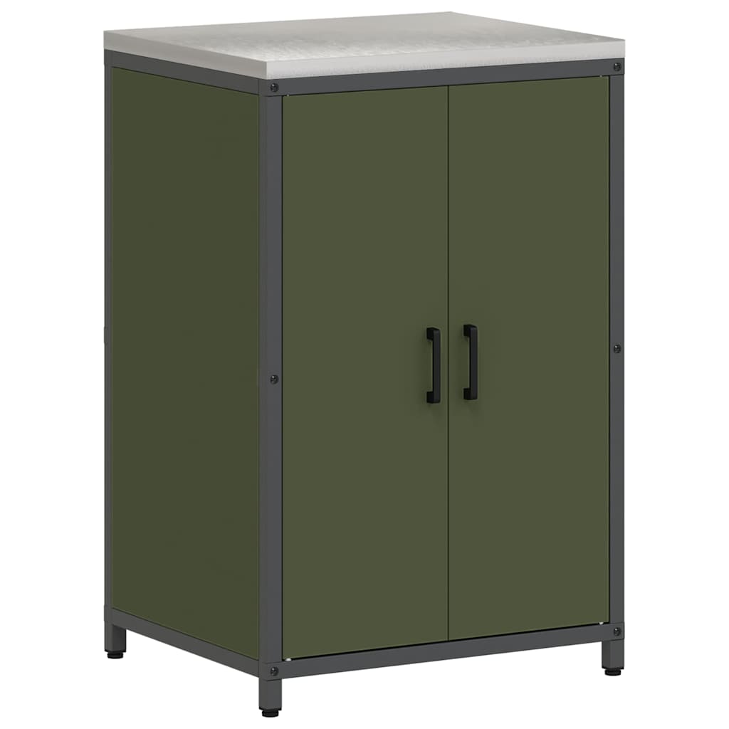 vidaXL Przechowywanie w kuchni HATTEM Oliwkowy zielony 60 x 50 x 92 cm