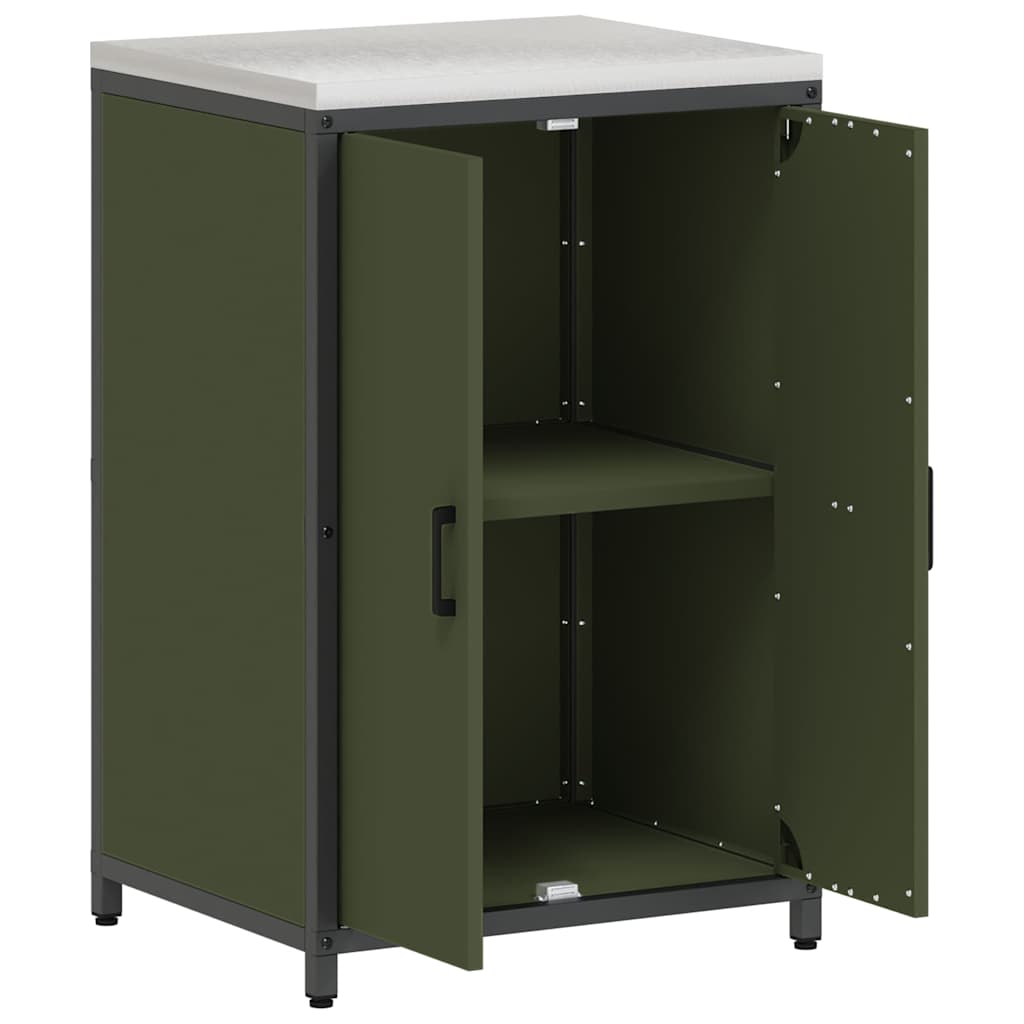 vidaXL Przechowywanie w kuchni HATTEM Oliwkowy zielony 60 x 50 x 92 cm