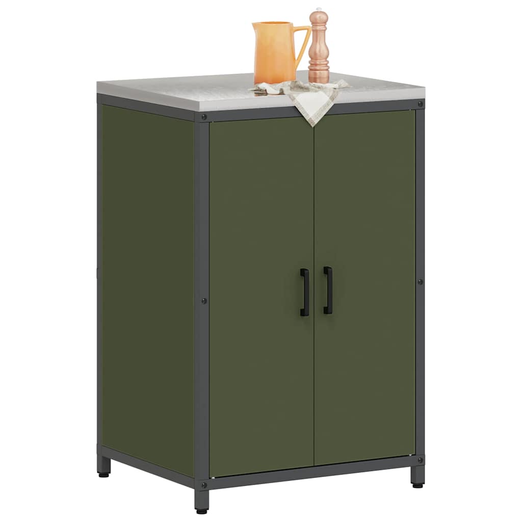 vidaXL Przechowywanie w kuchni HATTEM Oliwkowy zielony 60 x 50 x 92 cm