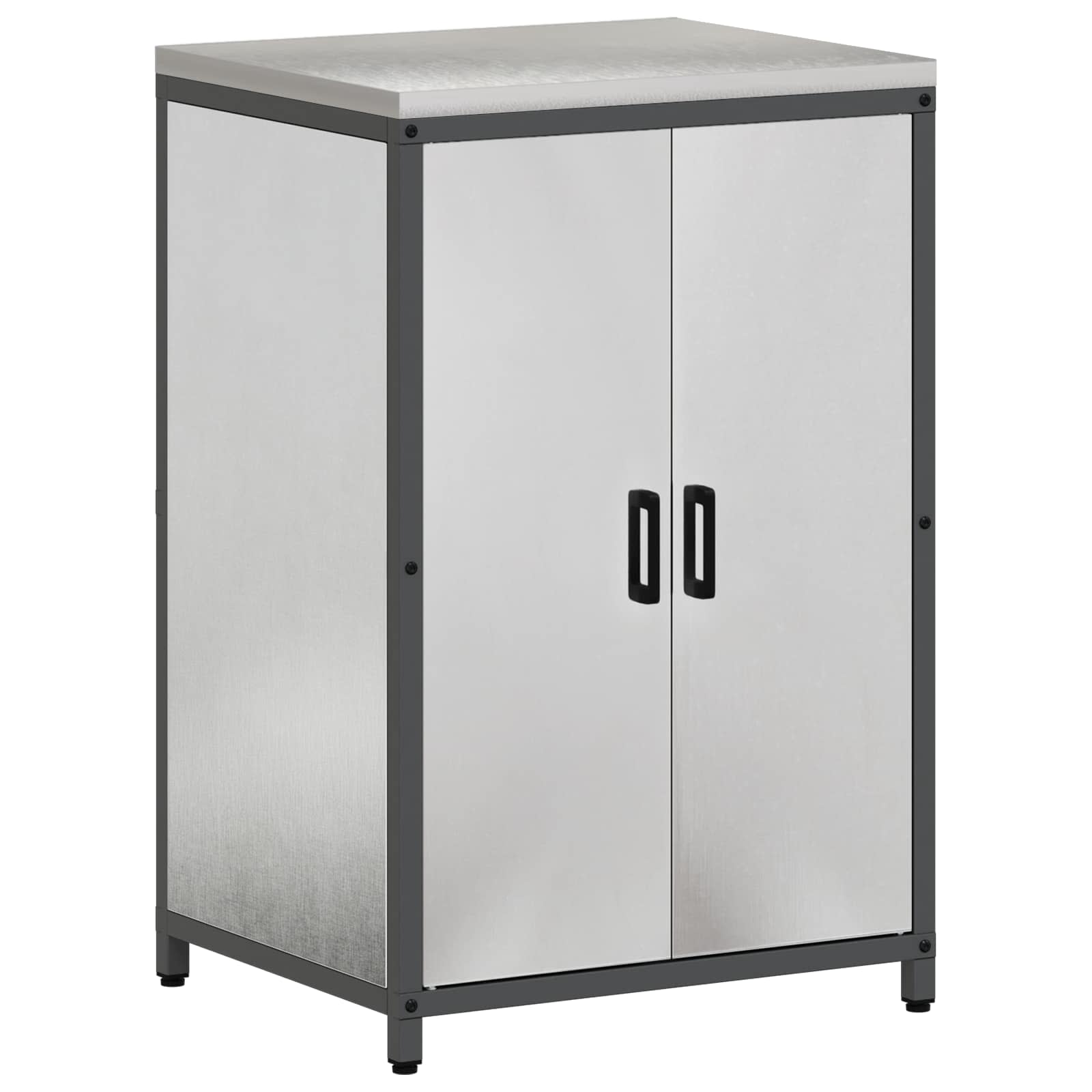 vidaXL Przechowywanie w kuchni HATTEM srebrny 60 x 50 x 92 cm Stal