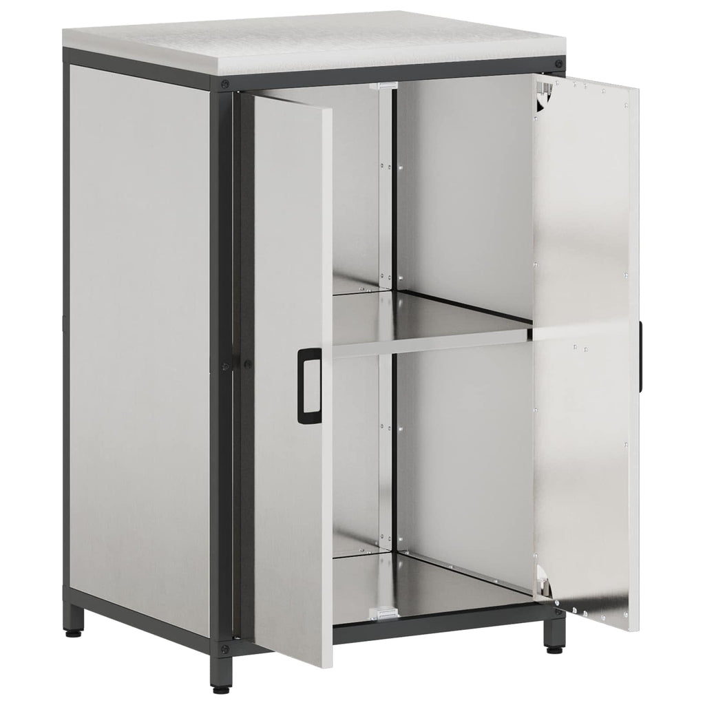 vidaXL Przechowywanie w kuchni HATTEM srebrny 60 x 50 x 92 cm Stal