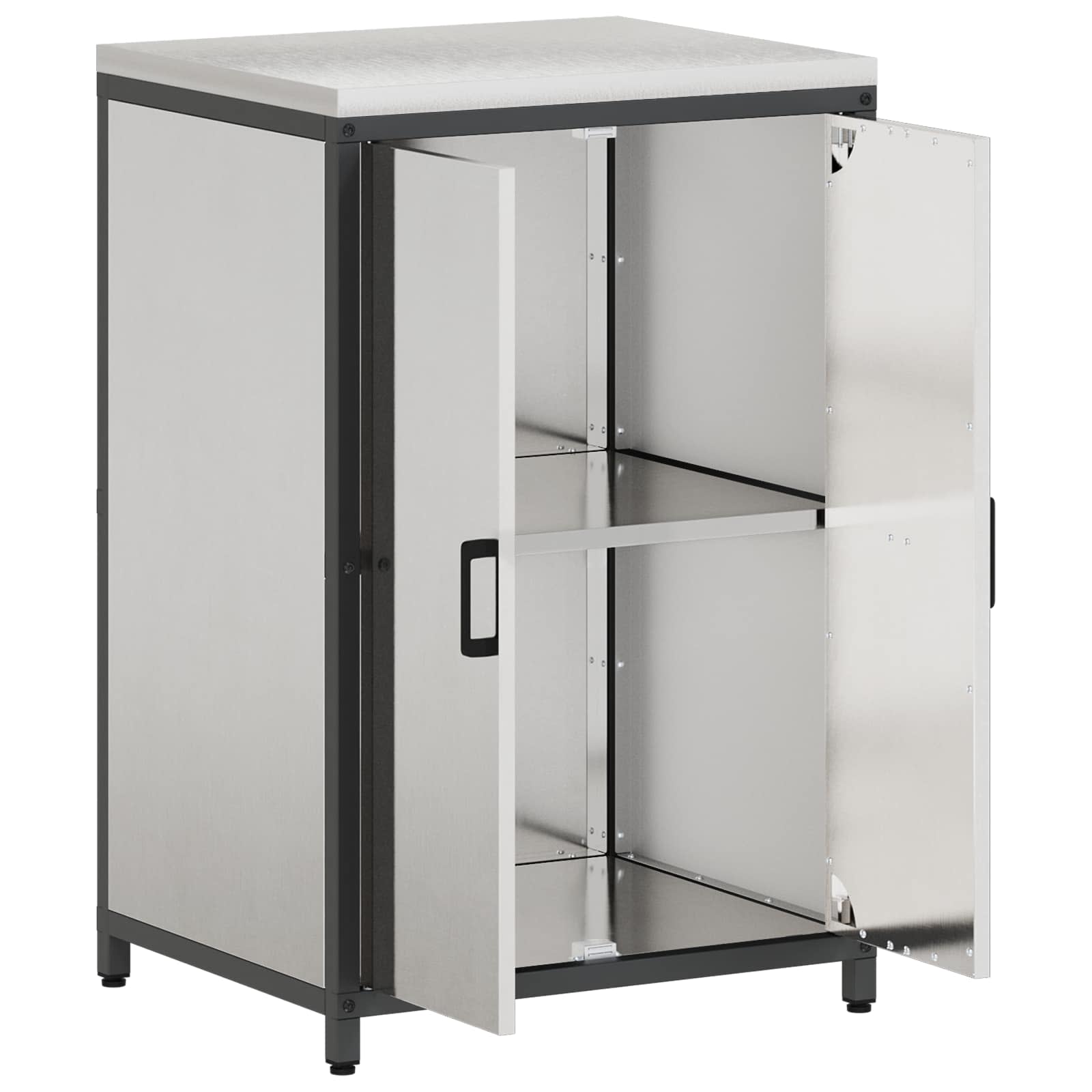 vidaXL Przechowywanie w kuchni HATTEM srebrny 60 x 50 x 92 cm Stal
