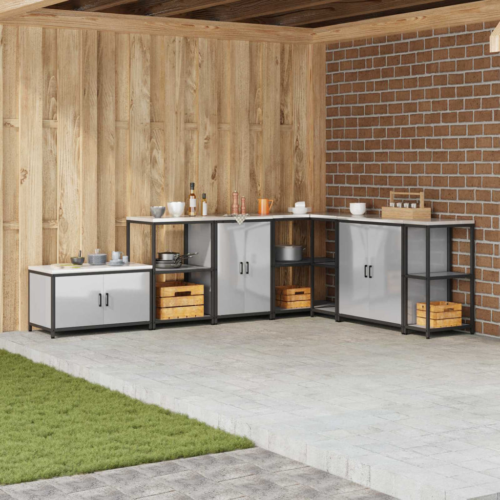 vidaXL Przechowywanie w kuchni HATTEM srebrny 60 x 50 x 92 cm Stal