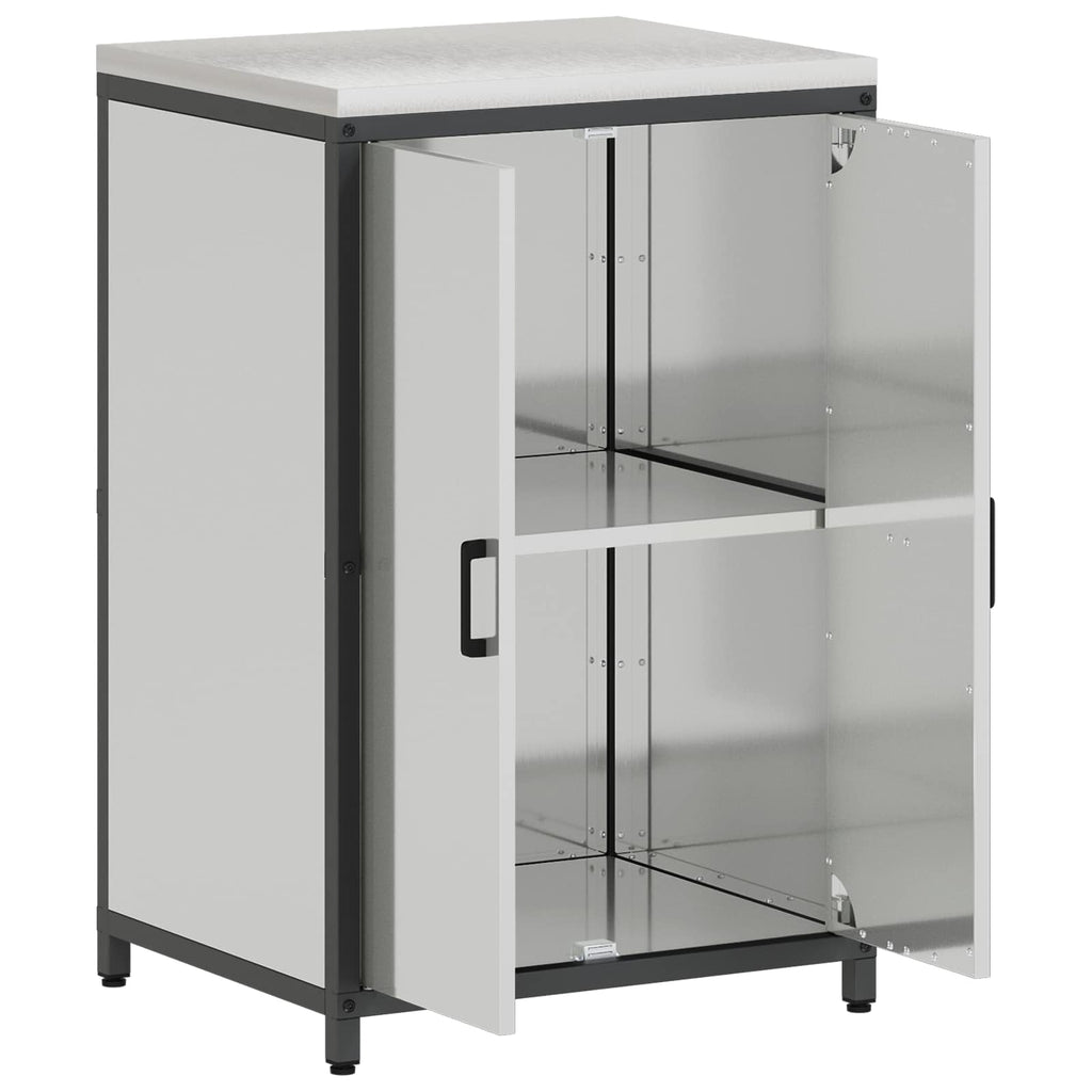 vidaXL Przechowywanie w kuchni HATTEM srebrny 60 x 50 x 92 cm Stal