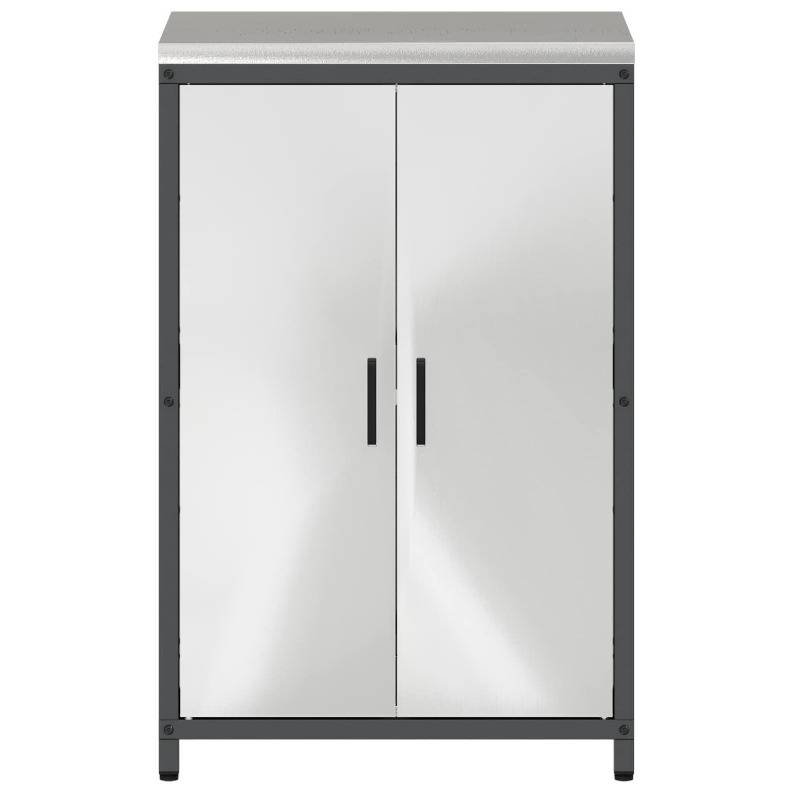vidaXL Przechowywanie w kuchni HATTEM srebrny 60 x 50 x 92 cm Stal