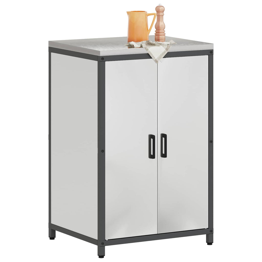 vidaXL Przechowywanie w kuchni HATTEM srebrny 60 x 50 x 92 cm Stal