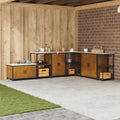 vidaXL Przechowywanie w kuchni HATTEM Rdzawy 60 x 50 x 92 cm Stal