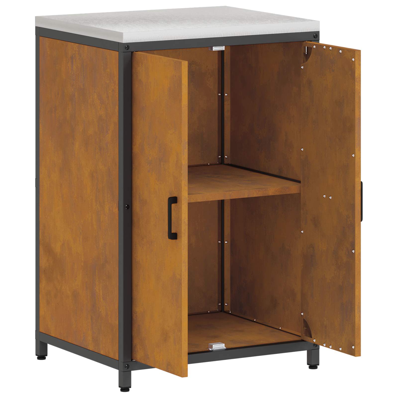vidaXL Przechowywanie w kuchni HATTEM Rdzawy 60 x 50 x 92 cm Stal