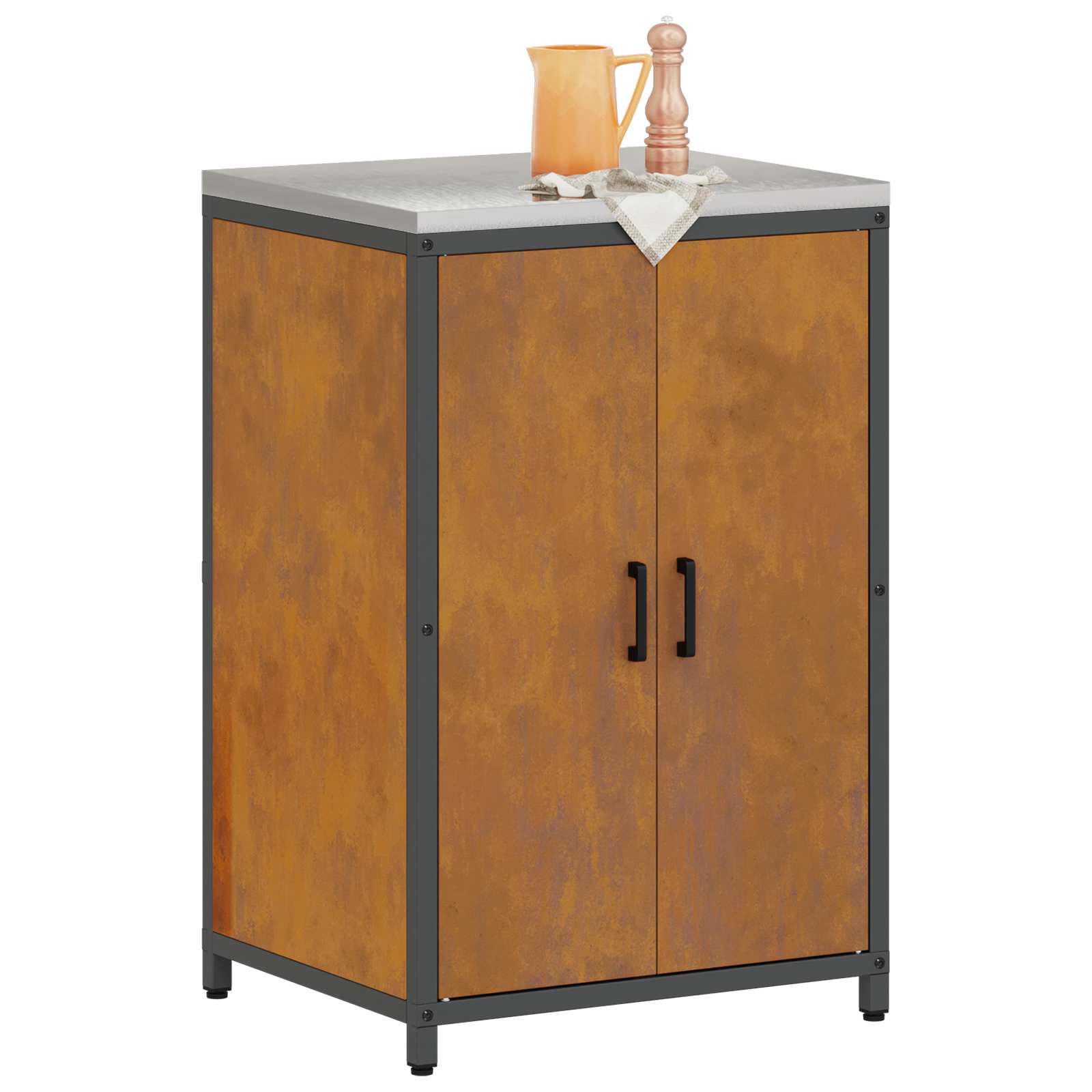 vidaXL Przechowywanie w kuchni HATTEM Rdzawy 60 x 50 x 92 cm Stal