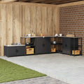 vidaXL Przechowywanie w kuchni HATTEM Czarny 90 x 50 x 53 cm Stal