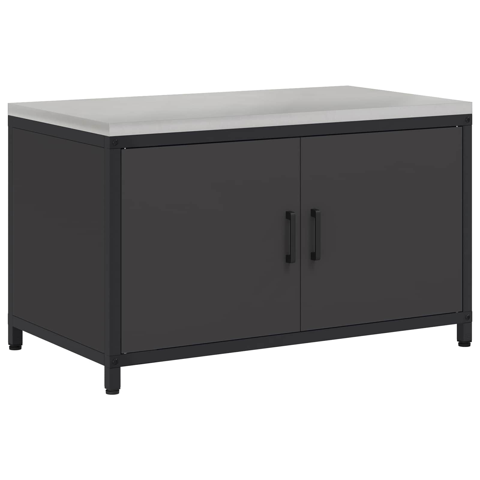 vidaXL Przechowywanie w kuchni HATTEM Czarny 90 x 50 x 53 cm Stal