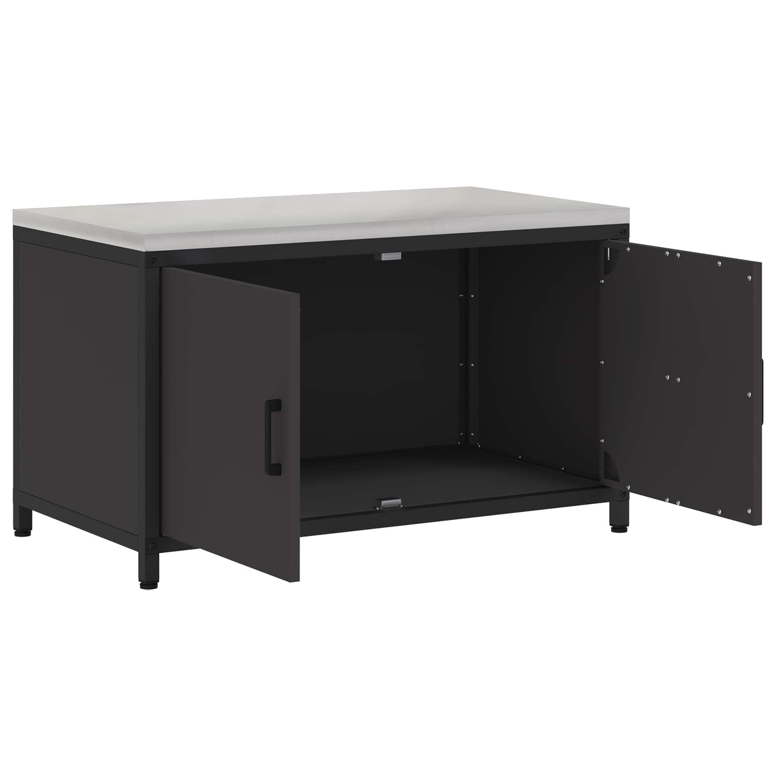 vidaXL Przechowywanie w kuchni HATTEM Czarny 90 x 50 x 53 cm Stal