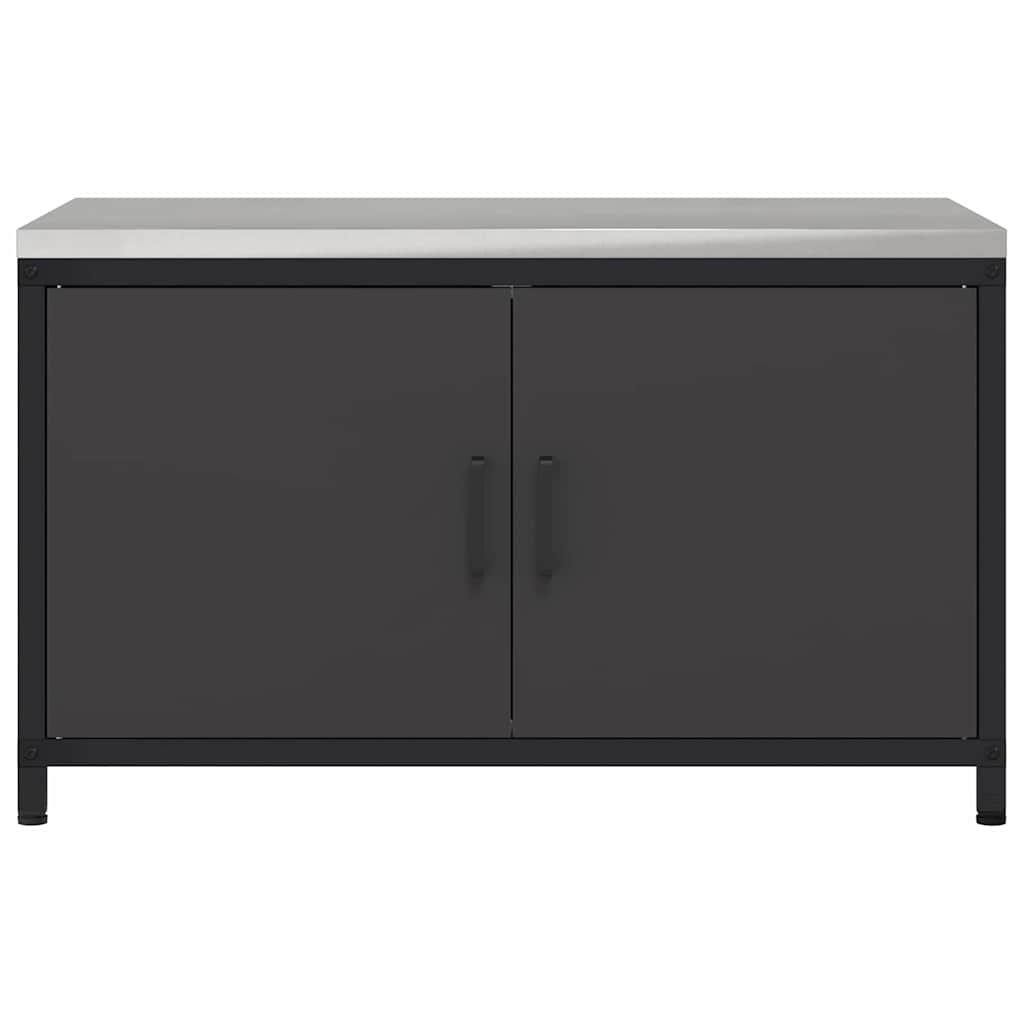 vidaXL Przechowywanie w kuchni HATTEM Czarny 90 x 50 x 53 cm Stal