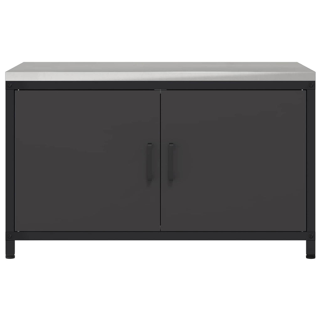 vidaXL Przechowywanie w kuchni HATTEM Czarny 90 x 50 x 53 cm Stal