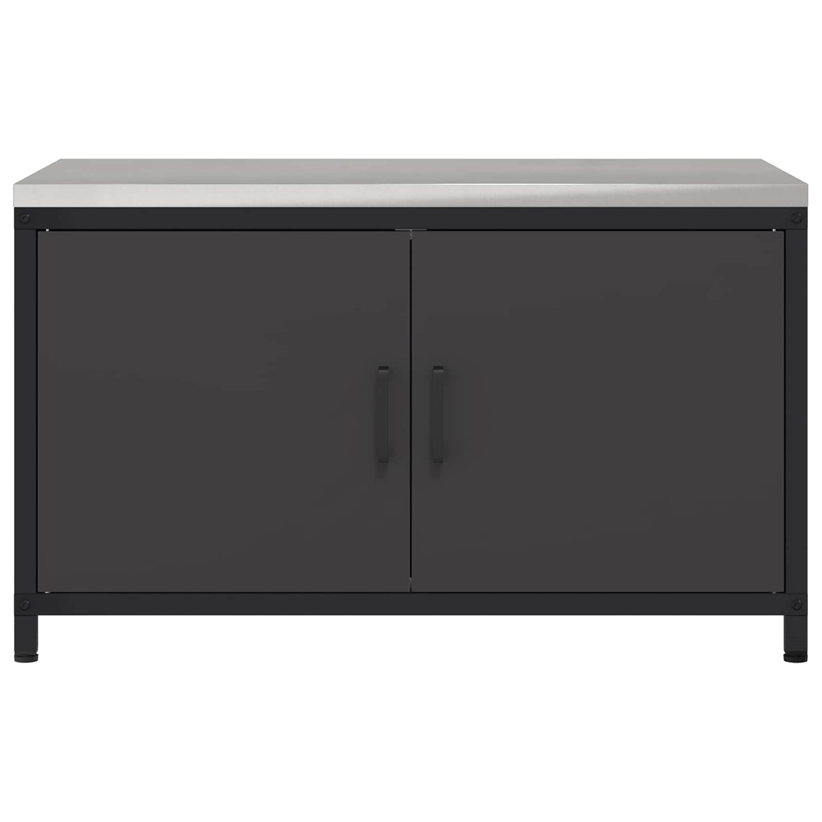 vidaXL Przechowywanie w kuchni HATTEM Czarny 90 x 50 x 53 cm Stal