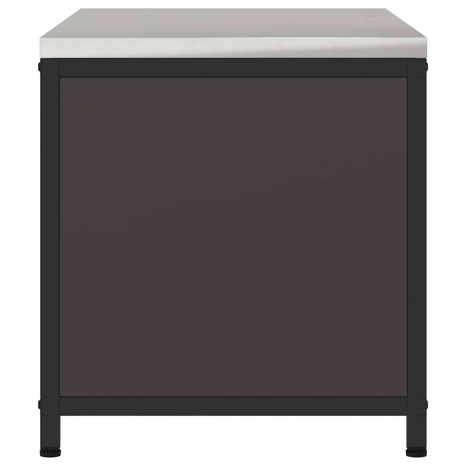 vidaXL Przechowywanie w kuchni HATTEM Czarny 90 x 50 x 53 cm Stal