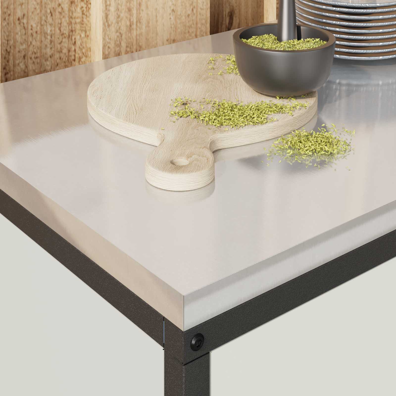 vidaXL Przechowywanie w kuchni HATTEM Biały 90 x 50 x 53 cm Stal