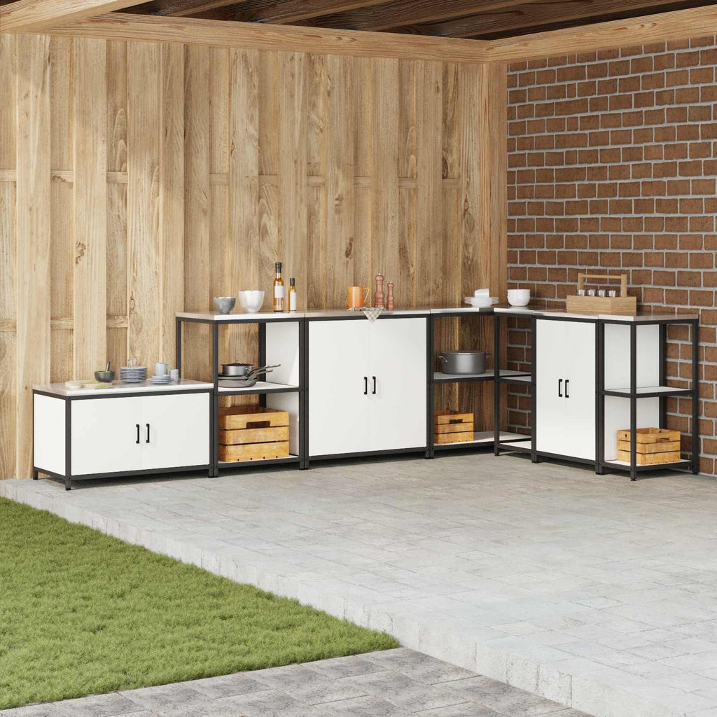 vidaXL Przechowywanie w kuchni HATTEM Biały 90 x 50 x 53 cm Stal
