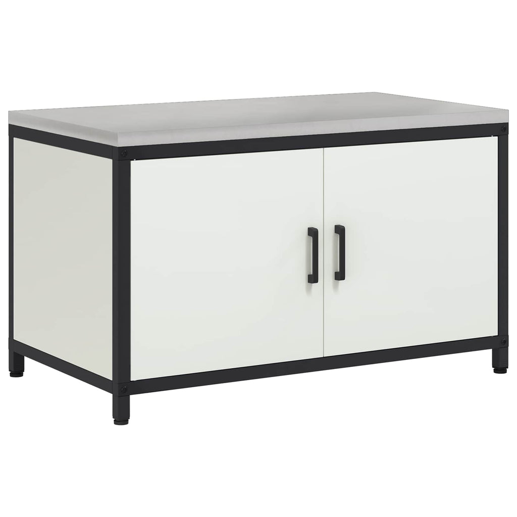 vidaXL Przechowywanie w kuchni HATTEM Biały 90 x 50 x 53 cm Stal