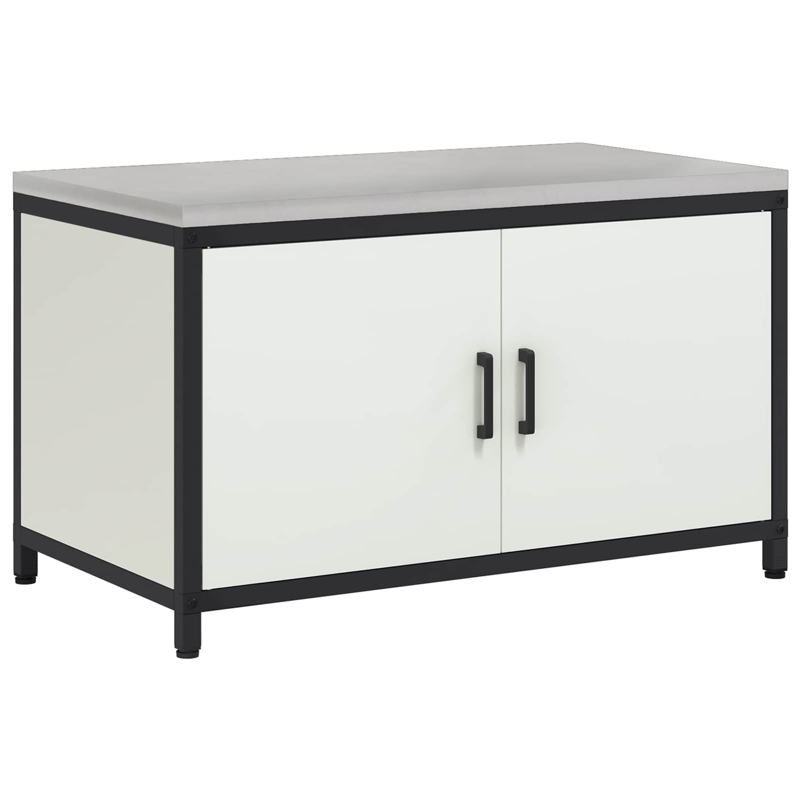 vidaXL Przechowywanie w kuchni HATTEM Biały 90 x 50 x 53 cm Stal