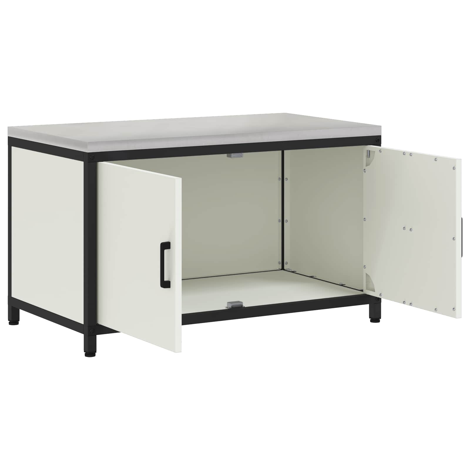 vidaXL Przechowywanie w kuchni HATTEM Biały 90 x 50 x 53 cm Stal