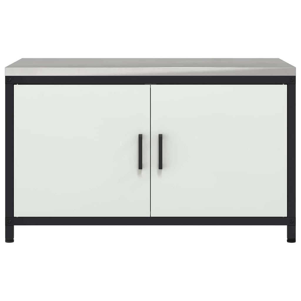 vidaXL Przechowywanie w kuchni HATTEM Biały 90 x 50 x 53 cm Stal