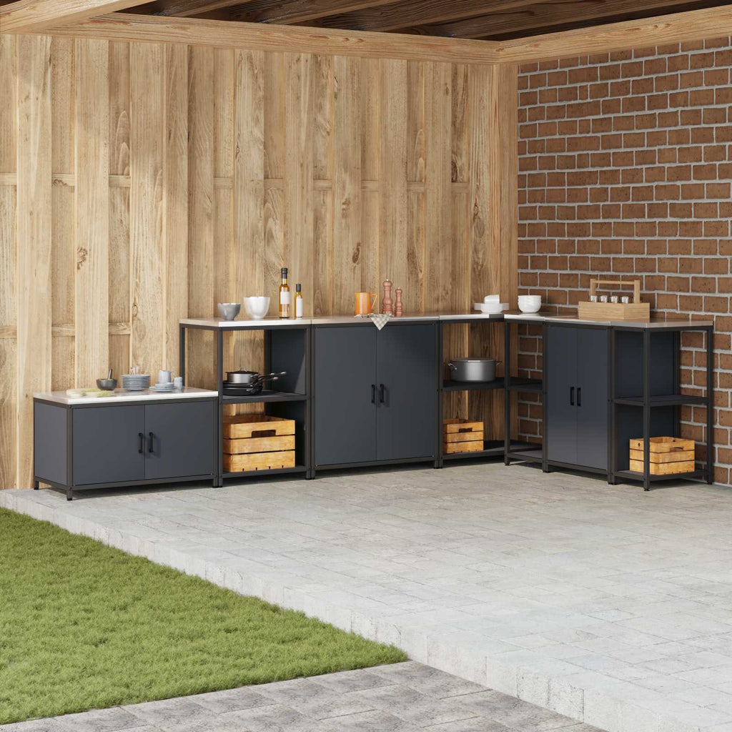 vidaXL Przechowywanie w kuchni HATTEM antracytowy 90 x 50 x 53 cm Stal