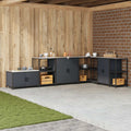 vidaXL Przechowywanie w kuchni HATTEM antracytowy 90 x 50 x 53 cm Stal