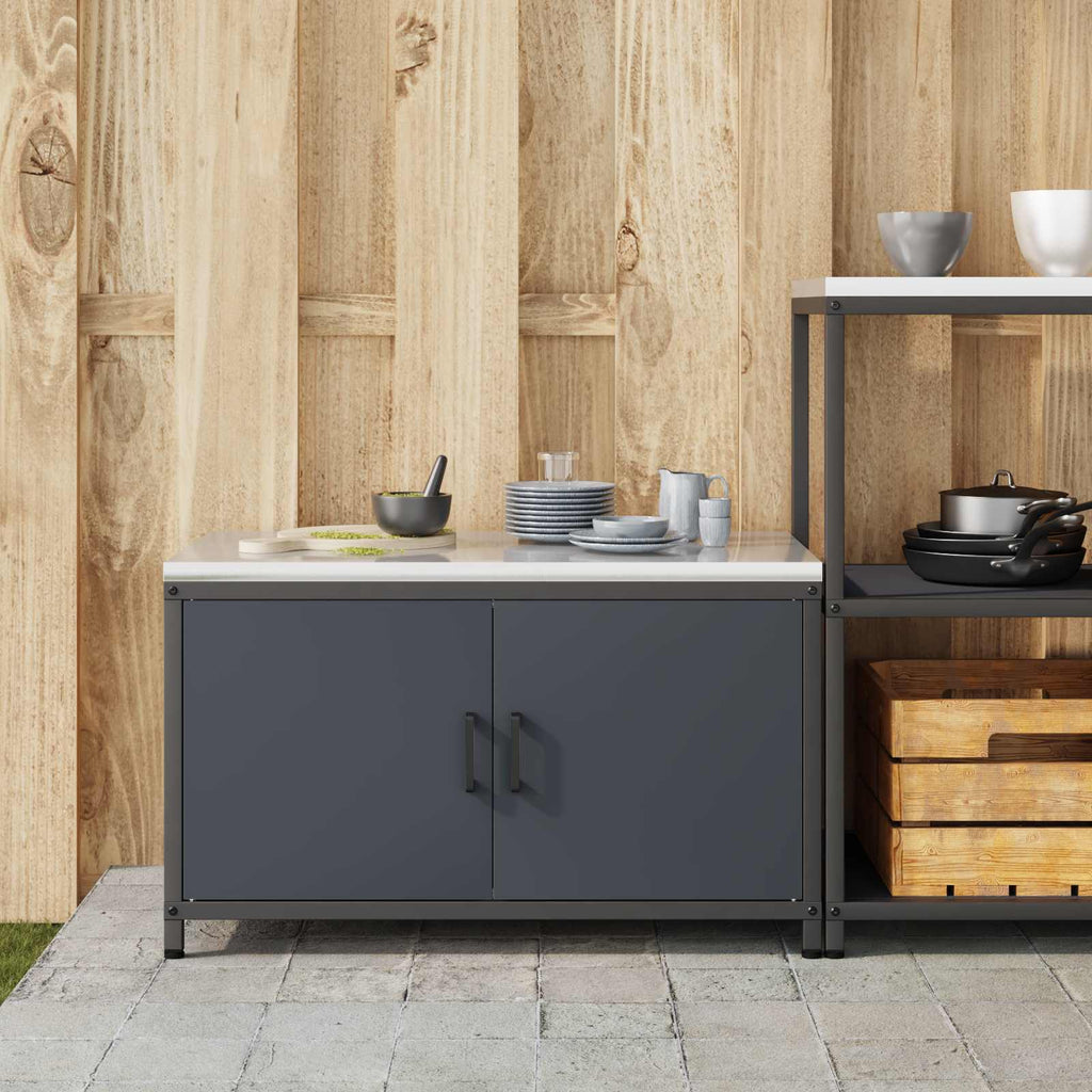 vidaXL Przechowywanie w kuchni HATTEM antracytowy 90 x 50 x 53 cm Stal