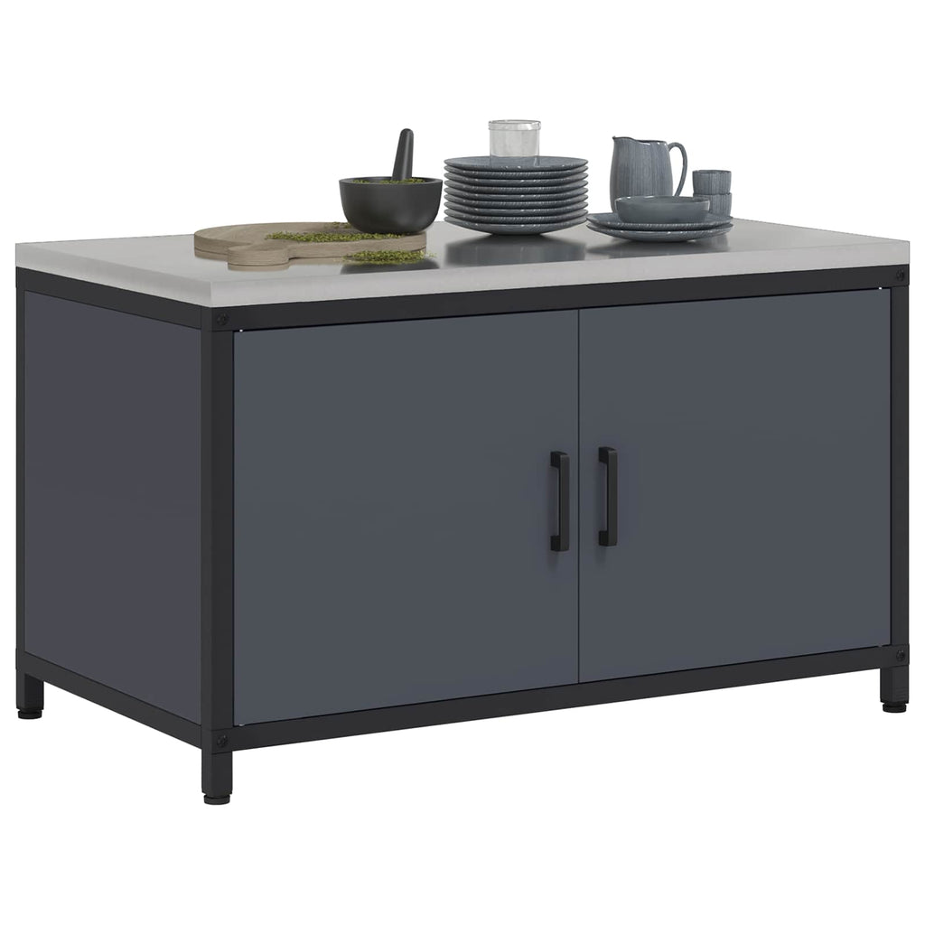 vidaXL Przechowywanie w kuchni HATTEM antracytowy 90 x 50 x 53 cm Stal