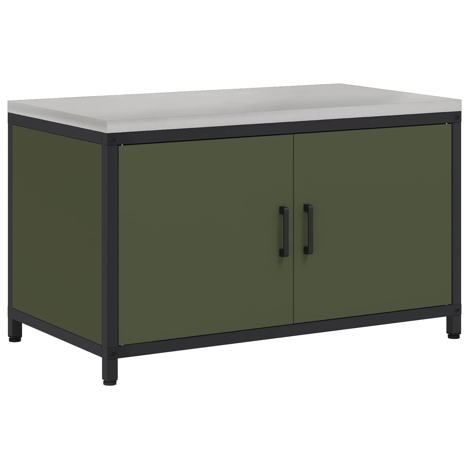 vidaXL Przechowywanie w kuchni HATTEM Oliwkowy zielony 90 x 50 x 53 cm