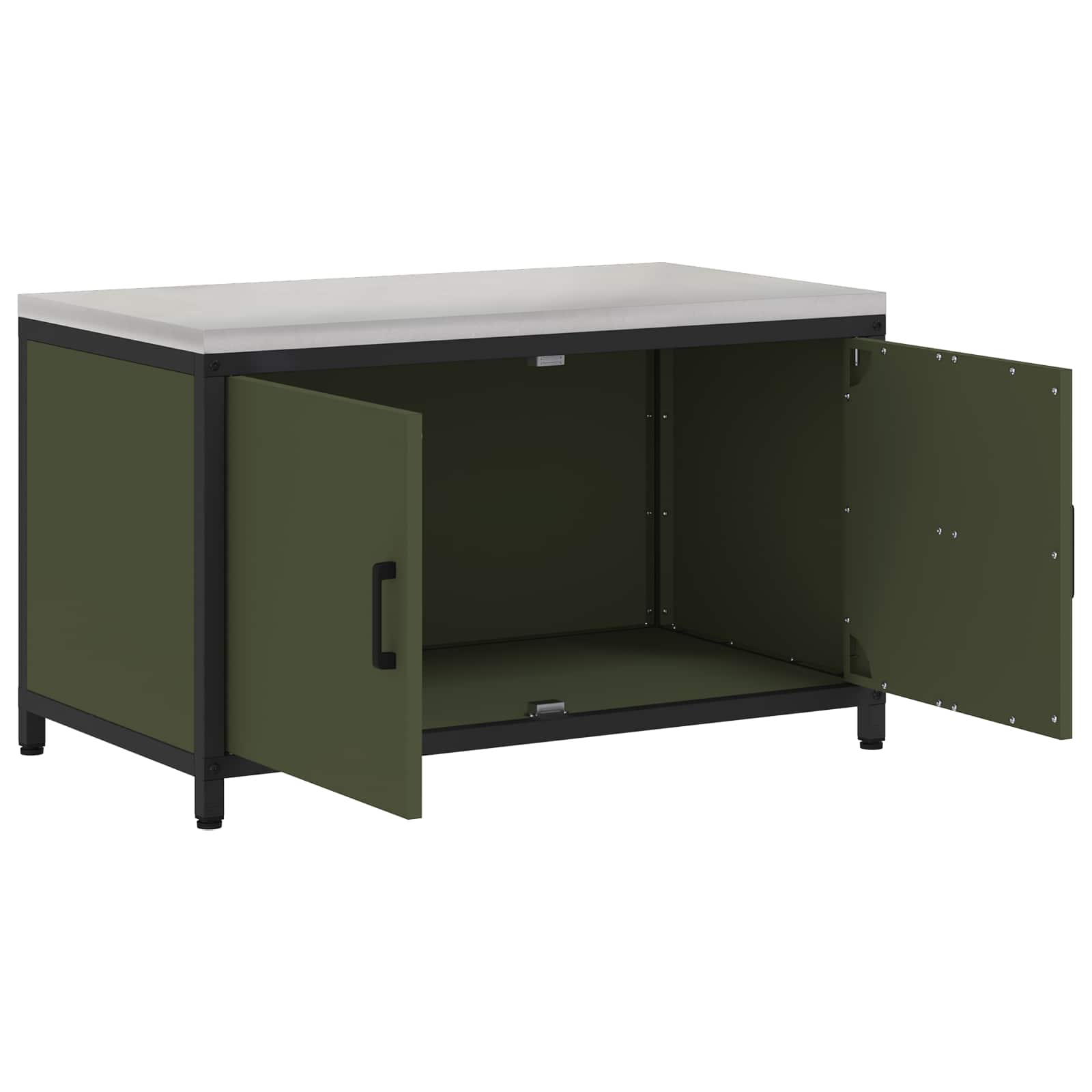 vidaXL Przechowywanie w kuchni HATTEM Oliwkowy zielony 90 x 50 x 53 cm