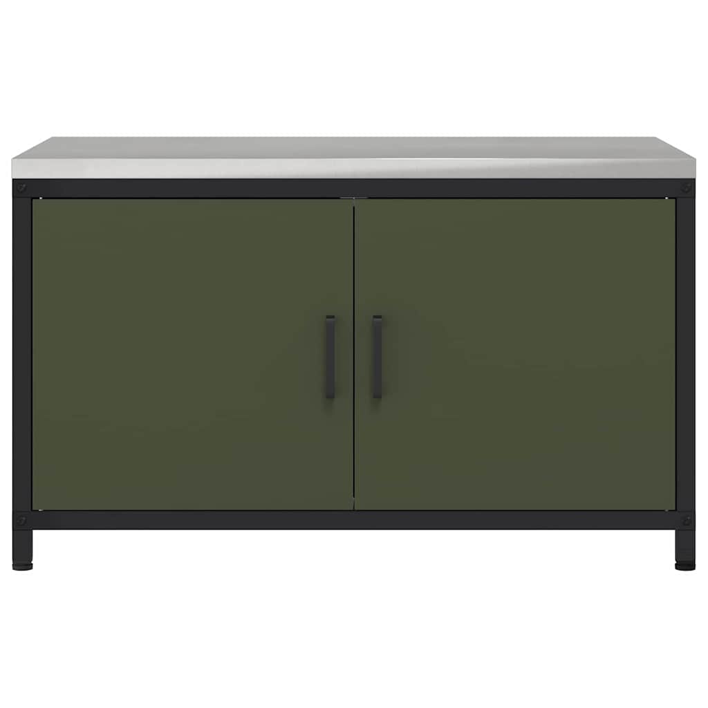 vidaXL Przechowywanie w kuchni HATTEM Oliwkowy zielony 90 x 50 x 53 cm