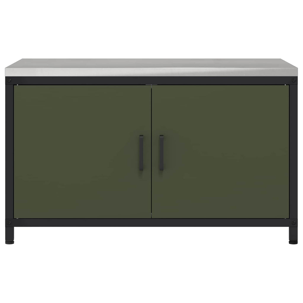 vidaXL Przechowywanie w kuchni HATTEM Oliwkowy zielony 90 x 50 x 53 cm