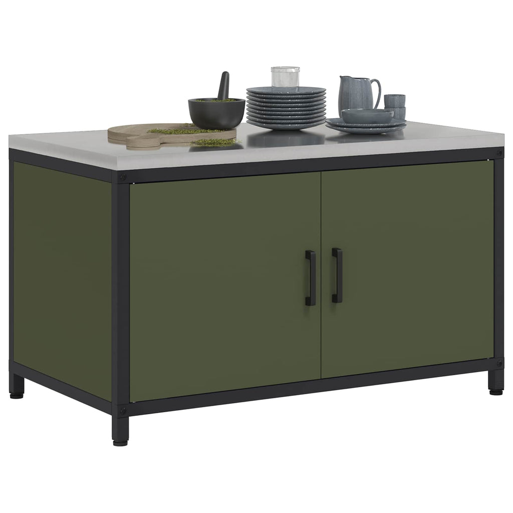 vidaXL Przechowywanie w kuchni HATTEM Oliwkowy zielony 90 x 50 x 53 cm
