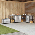 vidaXL Przechowywanie w kuchni HATTEM srebrny 90 x 50 x 53 cm Stal