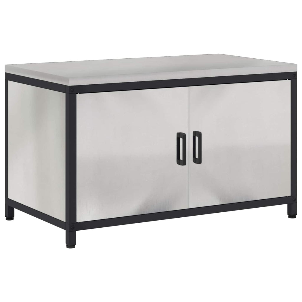 vidaXL Przechowywanie w kuchni HATTEM srebrny 90 x 50 x 53 cm Stal