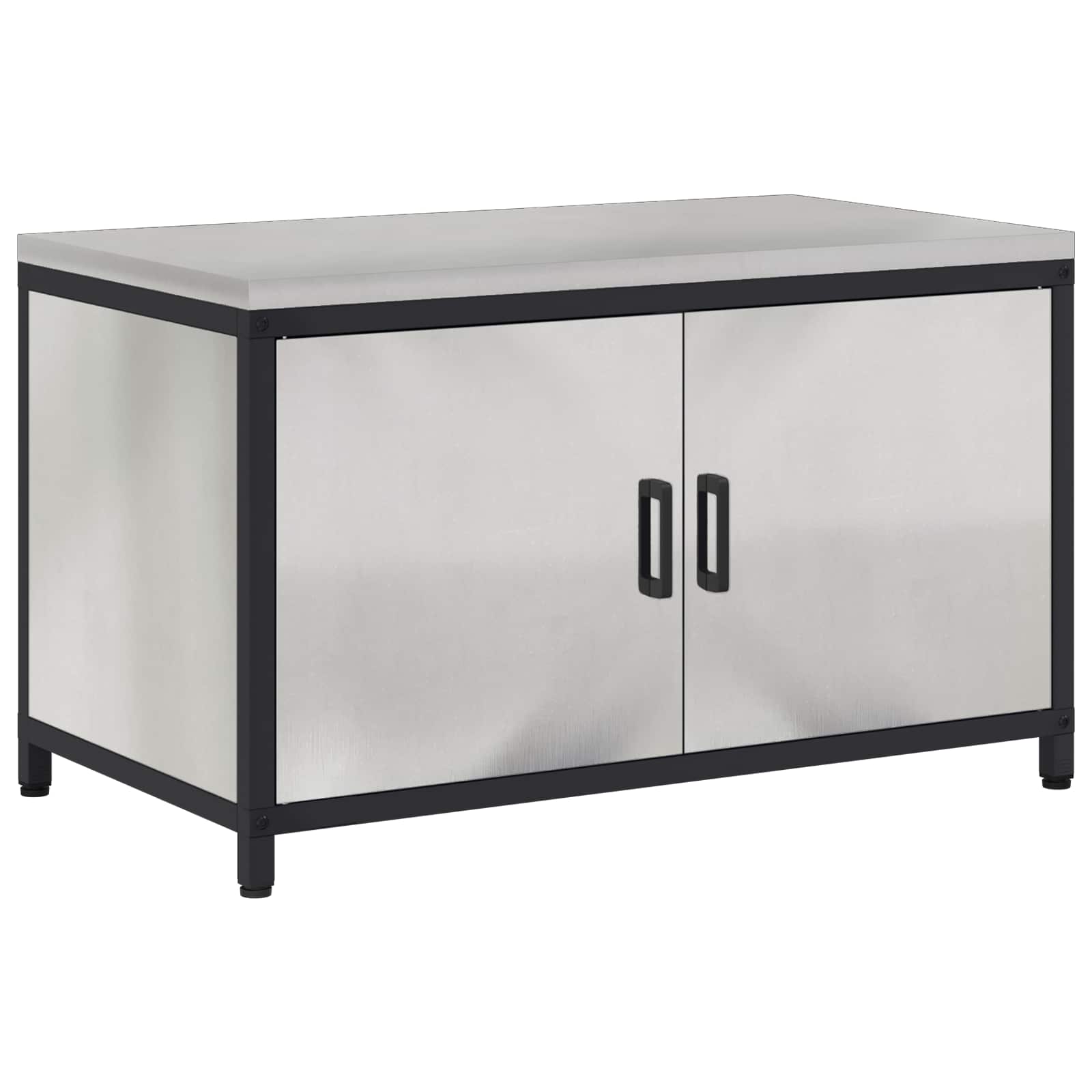 vidaXL Przechowywanie w kuchni HATTEM srebrny 90 x 50 x 53 cm Stal